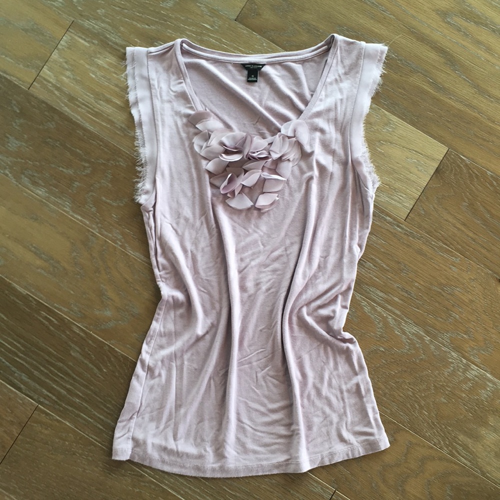 Ann Taylor Lavender Embellished Tank